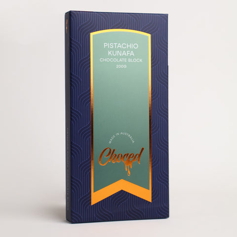 Pistachio Kunafa Chocolate Block