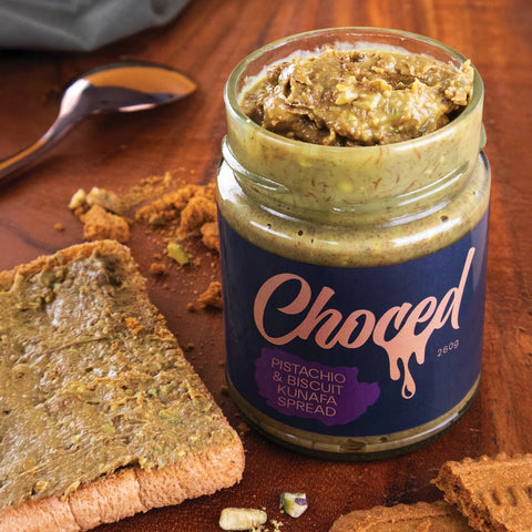 Choced Pistachio & Biscuit Kunafa Spread | 260g (Pack of 6) - Choced