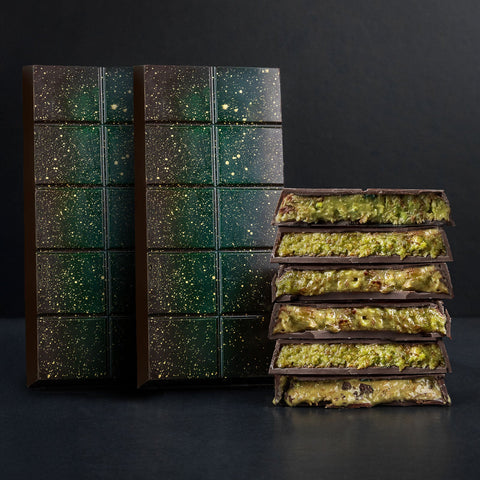 Choced Pistachio Kunafa Dark Chocolate Block 2 Pack