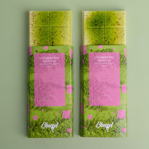 Strawberry Matcha Chocolate Block 2 Pack