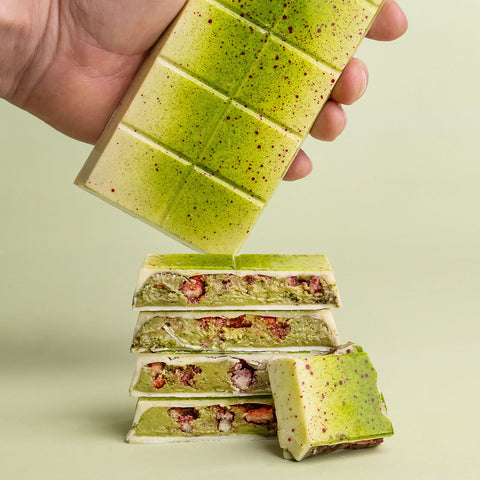 Strawberry Matcha Chocolate Block