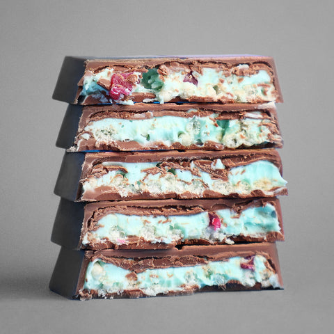 Bubble Gum Ice Cream Flavour Chocolate Block - Choced