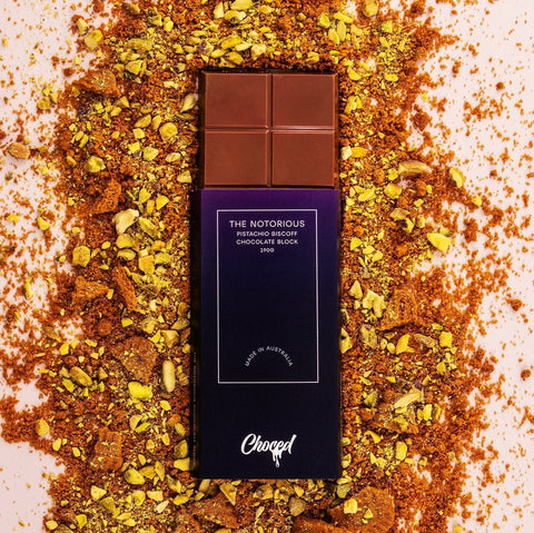 The Notorious Pistachio Biscoff Chocolate Block (Pack of 6) - Choced